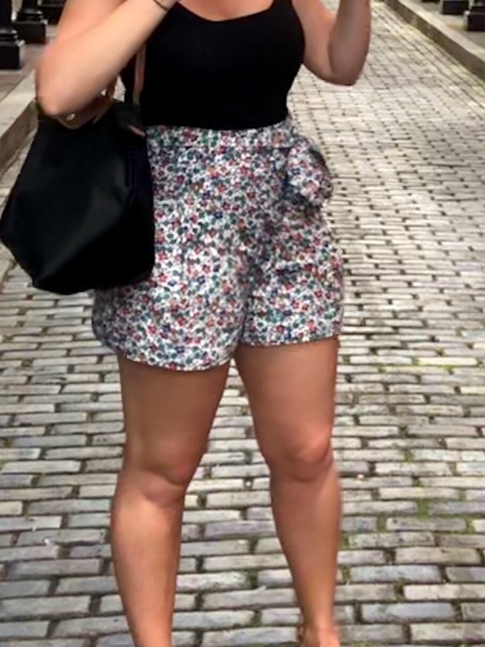 J.Crew floral print bow shorts